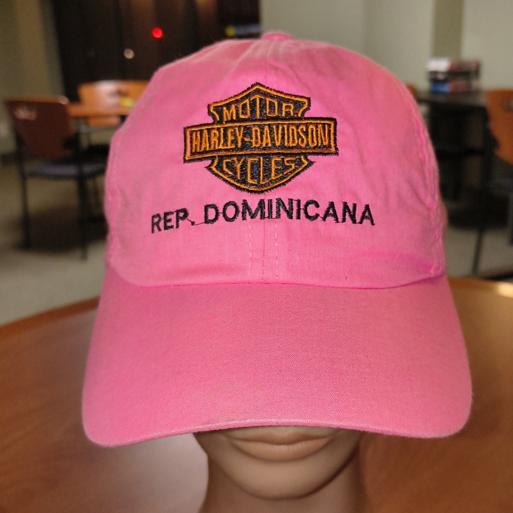 Harley-Davidson Rep Dominicana Embroidered Shield Logo Snapback Hat Cap